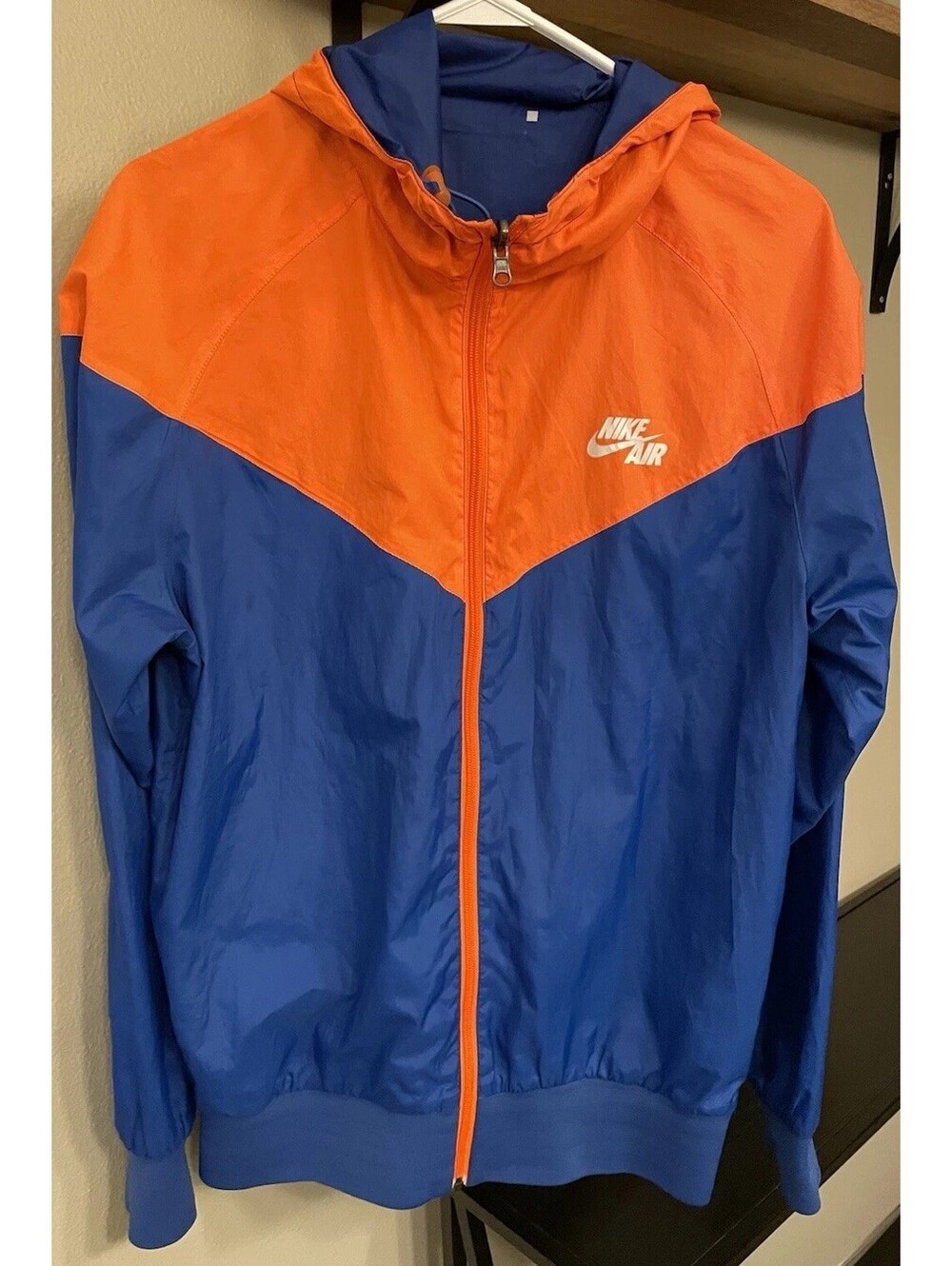 Vintage Nike Reversible Windbreaker Jacket Size Medium, Blue & Orange
